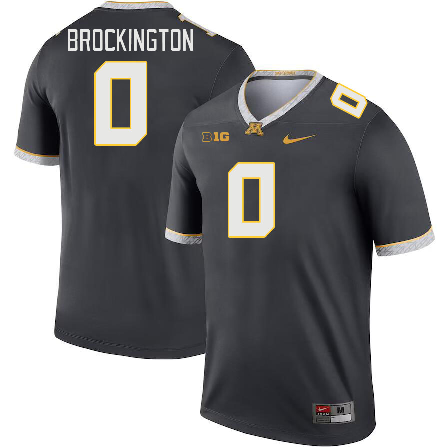 Men #0 Le'Meke Brockington Minnesota Golden Gophers College Football Jerseys Stitched-Charcoal